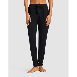 Cozy Earth | Black Bamboo Viscose Spandex Tapered Jogger Pants | Large